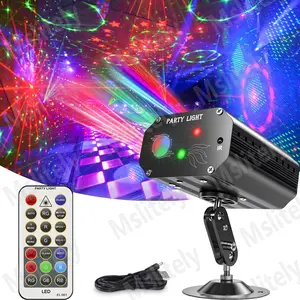 Party Disco Light, USB Powered Strobe Stage Light Adjustable RGB Lighting with Remote Control, Projector Light for Party Birthday Wedding Holiday Decoration, RGB Led Lights