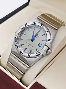 New Waterproof Hollow Automatic Non-Mechanical Men's Watch, High-End Zodiac Series, Luminous Calendar, Stainless Steel Strap, Quartz Movement