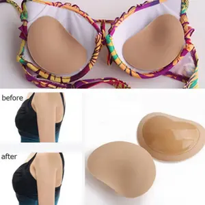 Charm Studio Chest Push Up Sticky Bra Thicker Sponge Bra Pads Breast Lift Up Enhancer Silicone Removeable Inserts Swimsuit Invisible Bra Soft Womenswear Bikini Bottom  Paper Swimwear Breathable Cloth Fits Garment Lightweight Padded Towel Lingerie Black