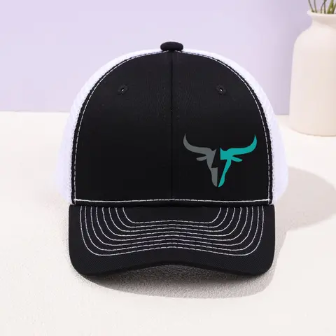 Bull Head Printing Mesh Baseball Cap & Necklace Set, Street Style Unisex Graphic Hats Baseball Cap, Fashion Accessories for Men & Women, Dad Printed Trucker Hat, Streetwear Headwear