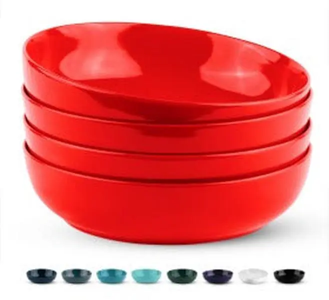 Ceramic Pasta Bowls Set of 4 - 40 oz Durable Kitchenware Tableware, Versatile Kitchen Serving Bowls for Daily Meals