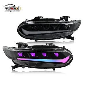 TT-ABC RGB Headlight For 2018-2022 Honda Accord LX/Ex/EXL/Sport/SE 10th Gen LED Headlamps Bulbs with Dynamic Color Changing