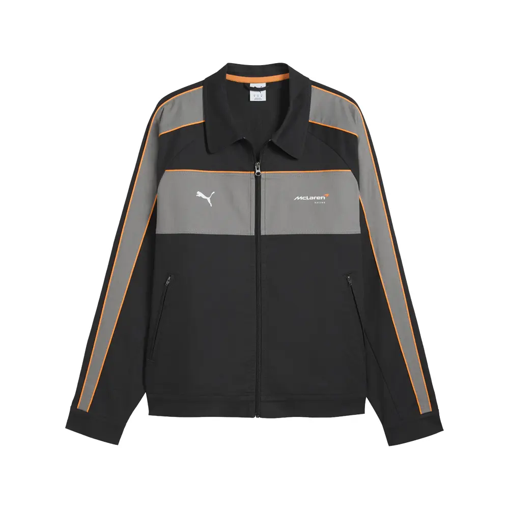 PUMA Mens Mclaren Coach T7 Jacket Athletic Outerwear Casual - Black