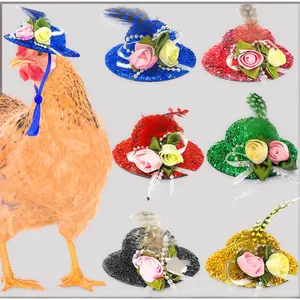 6Pcs Cute Chicken Hats for Stuffed Animals - Miniature Doll Clothes, Costume Props for 8-12 Inch Teddy Bears, Plush Toys, Fun Photo Props, Dress Up Accessories