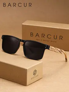 BARCUR Lightweight, Comfortable, Portable, Minimalist Style Modern Summer Trendy Sunglasses, Trendy Shades, Fashionable Decoration, Square Frame, UV Modification, Face Shape, Daily Versatile Brand Packaging, Perfect Gift Item