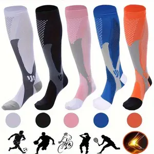 3 Pairs of Hot Selling High-quality Breathable Sweat Absorbing Thigh Socks, Sports Tight Socks, Suitable for Both Men and Women, Lightweight and Comfortable, Ideal Choice for Sports Training Running