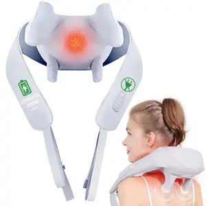 Electric Massage Pillow with Heating Feature, Non-Woven Material, C Massage Gun Compatibility, and Automatic Dual-Temperature Curling Function for Targeted Relaxation, Heat Massage Devices, Vibration Massage Devices