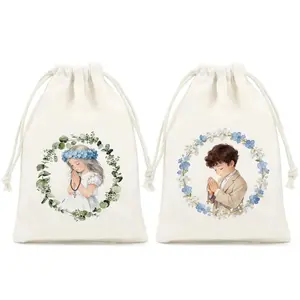 5PCS Religious Bible Praying Gift Bags Boy Girl First Communion Baptism Supplies Party Decoration Thank You Welcome Present Bags Ideal Gift Party Gift Packs Meaningful Gift