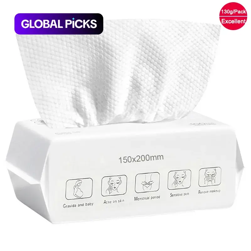 Disposable Face Towels, Single Use Tissues, 1/2/4 Packs Face Towelettes for Washing & Drying, Soft Dry Wipes Facial Tissue for Travel, Camping, Home & Outdoor Use, Korean Facial Cleansing Cloths, Travel Tissues