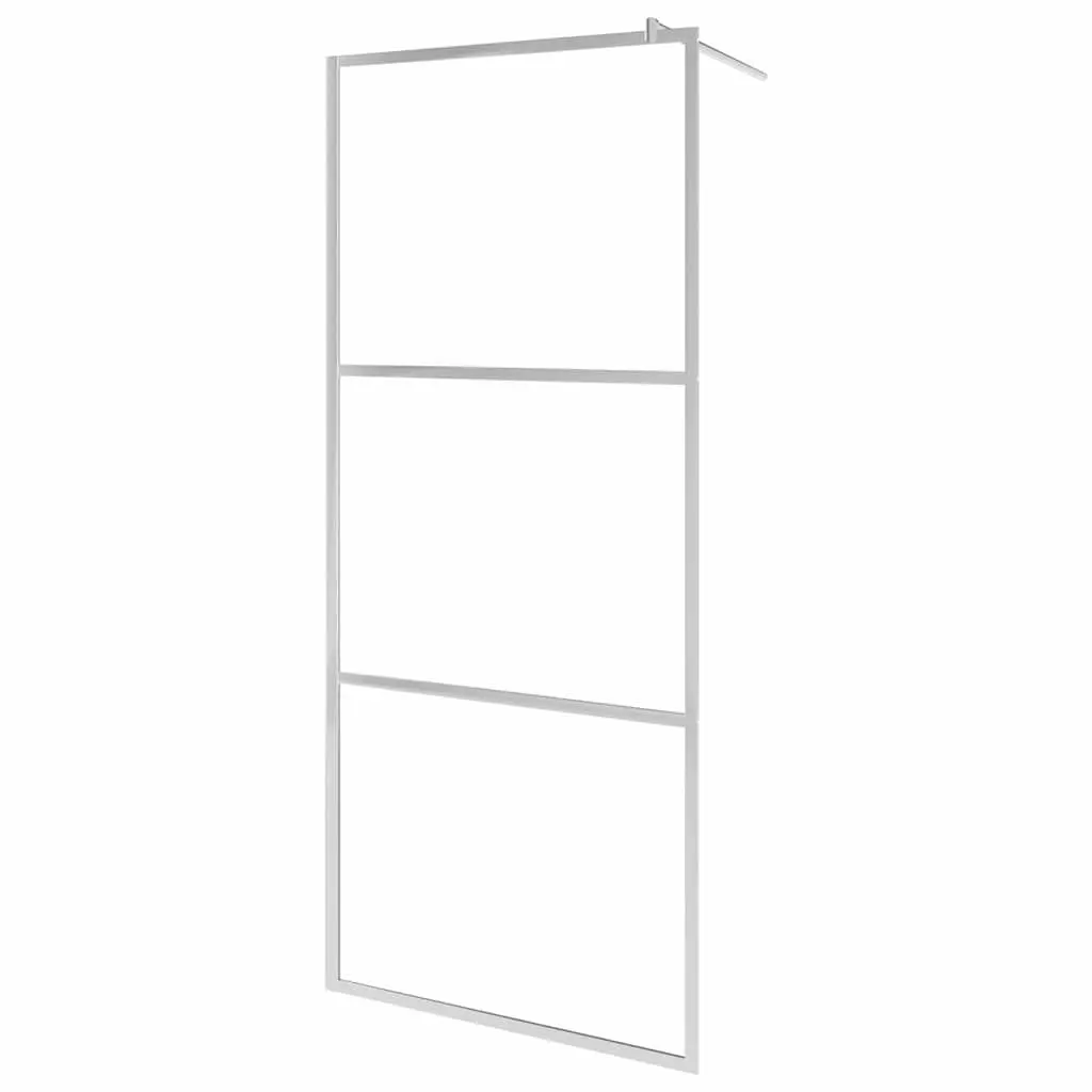 vidaXL Shower Enclosure, Walk-in Shower Wall Screen with Whole Frosted ESG Glass, Glass Shower Wall Panel for Walk-in Bathroom, 31.5"x76.8 146645