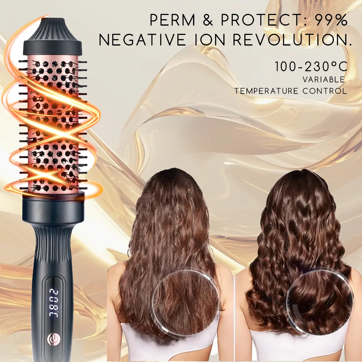 1-Touch Curling Iron - Versatile Beauty & Personal Care Hair Styling Tool for Salon-Quality Blow-Dry Styles, Fuller Hair, Less Damage, Better Control, Convenient Portability, Extra Shine, Less Frizz