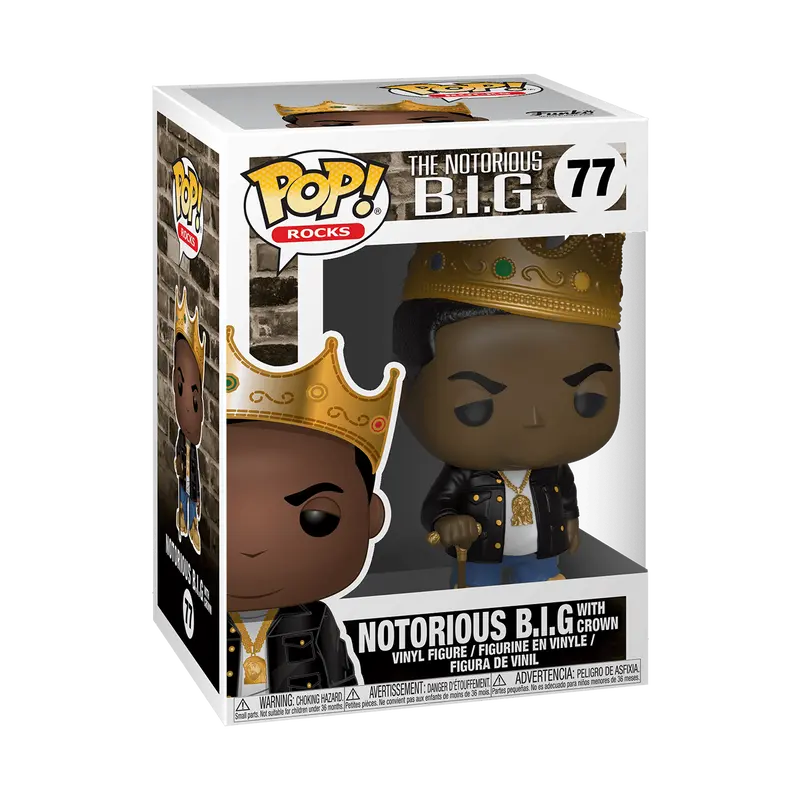 Funko Pop! Rocks - Notorious B.I.G. with Crown #77  Collectible Pop Vinyl Figure