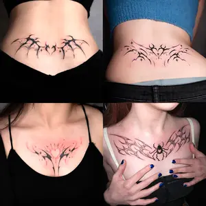 10-Piece Set Dreamy Dark Evil Eye Tattoo Stickers Body Fake Tattoos, Original Cute Cartoon Cosplay Waterproof Long-Lasting 1-5 Days Adult Temporary Tattoos