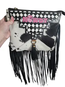 The Lacey / Checkered print western crossbody bag