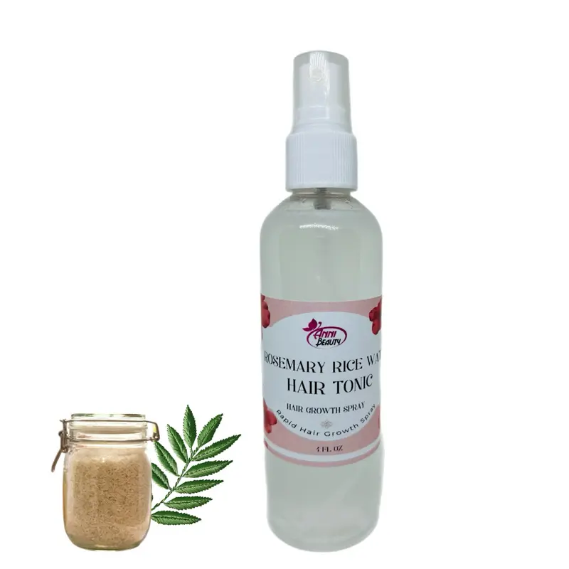 Rosemary Rice Water Hair Tonic - Herbal Formula for Hair Growth natural hibiscus deep conditioning, Haircare, Rosemary Hair Water