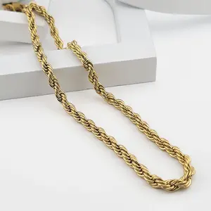 FWJ - STAINLESS STEEL JEWELRY-4.5MM ROPE LINK CHAIN
