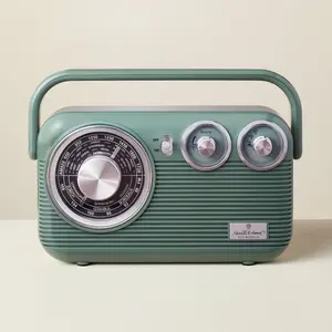Retro Portable AM/FM Bluetooth Radio Green - Hearth & Hand with Magnolia Retro Portable AM/FM Bluetooth Radio Green - Hearth & Hand with Magnolia