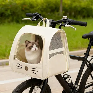 Nylon Pet Backpack, Animal Carrier, Large Capacity Foldable Travel Bag, Zipper Closure, Easy Access for Cats and Dogs, 7.5kg/5kg Weight Capacity