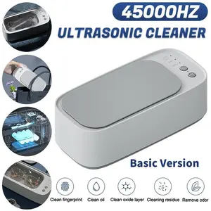 Ultrasonic Cleaner with Sterilization – Multifunctional Portable Jewelry & Eyeglass Cleaning Machine, Deep Cleaning Device for Watches, Retainers, Dentures & Small Items high-frequency vibration smart control
