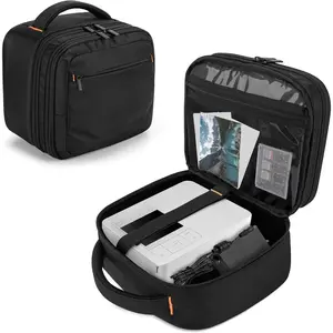 Double Layer Photo Printer Case Compatible with  SELPHY CP1500/CP1300/CP1200, Portable Printer Camera Storage Bag with Multiple Pockets, Bag Only