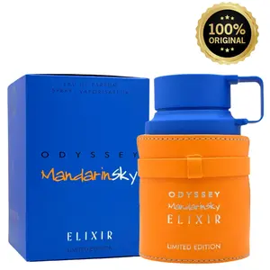 Armaf Odyssey Mandarin Sky Elixir Eau De Parfum 3.4 Oz Fruity Citrus and Musky Fragrance Limited Edition for Men