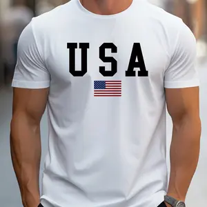 Men's Combed Cotton Short Sleeve Boxy Round Neck Tropical Graphic Tee - Menswear T-Shirt, Digital Sublimation Stamped, Soft Sweat-Wicking Clothes, Casual Urban Streetwear Top, Right Shoulder "Ruccas Skena Nyentil" Print, All-Season, COD Available