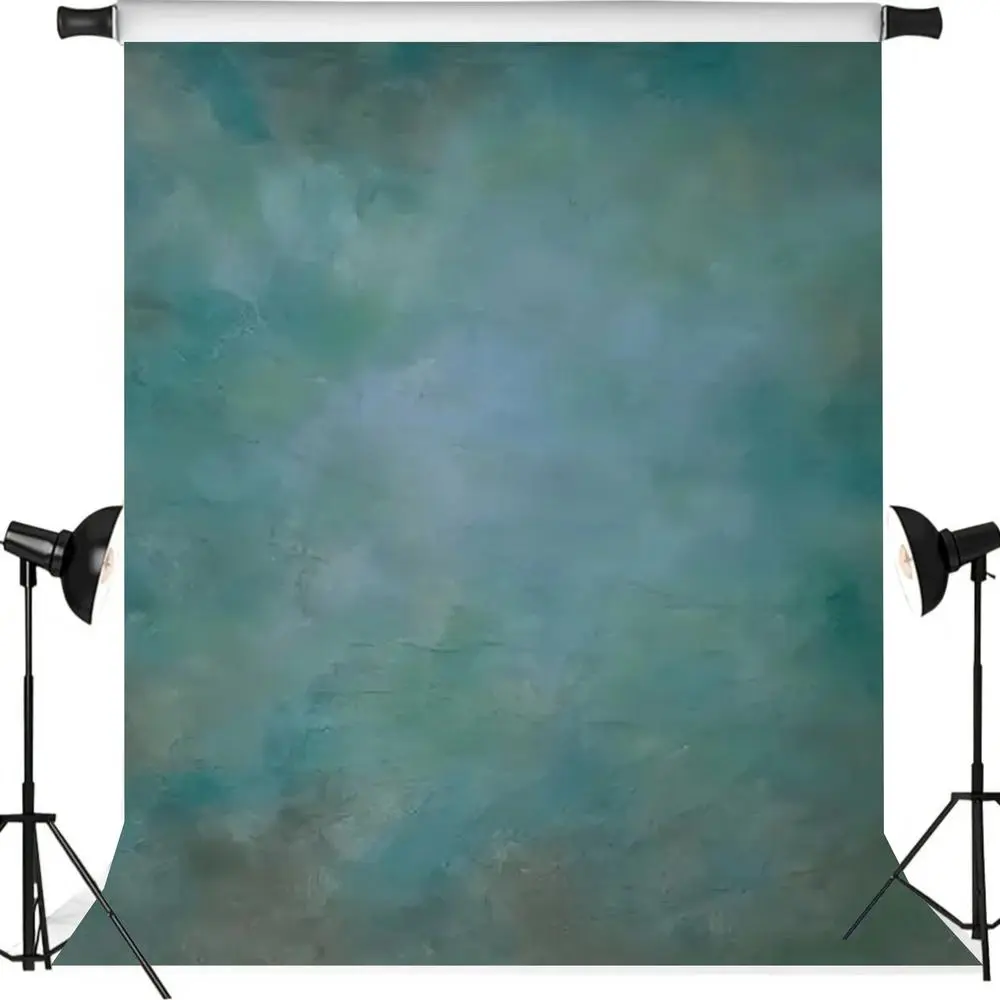1pc Durable Polyester 2D Flat Surface Vintage Blue Gradient Print Photography Backdrop, Ideal for Character Photography, Photo Booth Props,summerwins