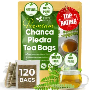 Premium 120 Chanca Piedra Leaf Tea Bags, 100% Natural & Pure from Chanca Piedra Leaves. Loose Leaf Chanca Piedra Herbal Tea. Made with Natural Material Tea Bags. No Sugar, No Caffeine, No Gluten, Vegan.