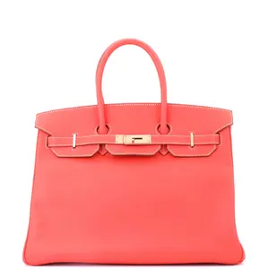 Pre-owned HERMÈS Leather Tote Bags REBAG Hermes Candy Birkin Bag Epsom 35 by Rebag