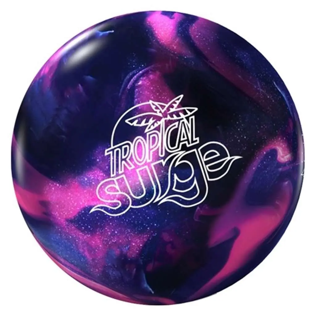 Storm Tropical Surge Bowling Ball - Pink/Purple, Bowling Sport Accessory with Curve Boost, Medium Flare, Polished Finish, Reactor Pearl Core, Unisex