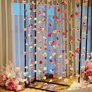 20 pcs DIY Colorful Random Simulation Flowers Hanging Interior Decoration with Fishline Suitable Wedding Gift Party Decoration