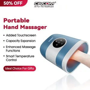 CINCOM Upgraded Hand Massager, Cordless Finger Soother with Customizable Settings，, Rechargeable with Comfort Warmth, Provides Ultimate Relaxation, Wonderful Gift for Black Friday, Thanksgiving, Christmas, Birthdays & More