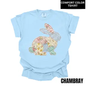 Bunny Patchwork Comfort Color T-Shirt