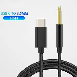 1m USB Type C to 3.5mm Female Headphone Jack Adapter, Portable USB-C To 3.55mm AUX Audio Cable, Auxiliary Cord, Phone Accessories for Home Car