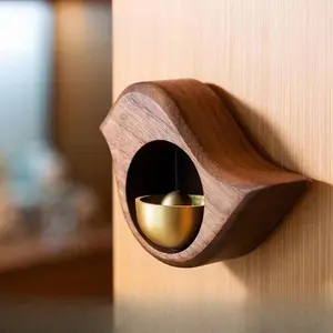 Wooden Entrance Doorbell, Decorative Cute Cartoon Bird Design Chimes Decoration Reminder Bell, Modern Room Wall Decor for Home Living Room Garden Decor, Modern, Wireless Smart Doorbell, Wireless Wifi Doorbell