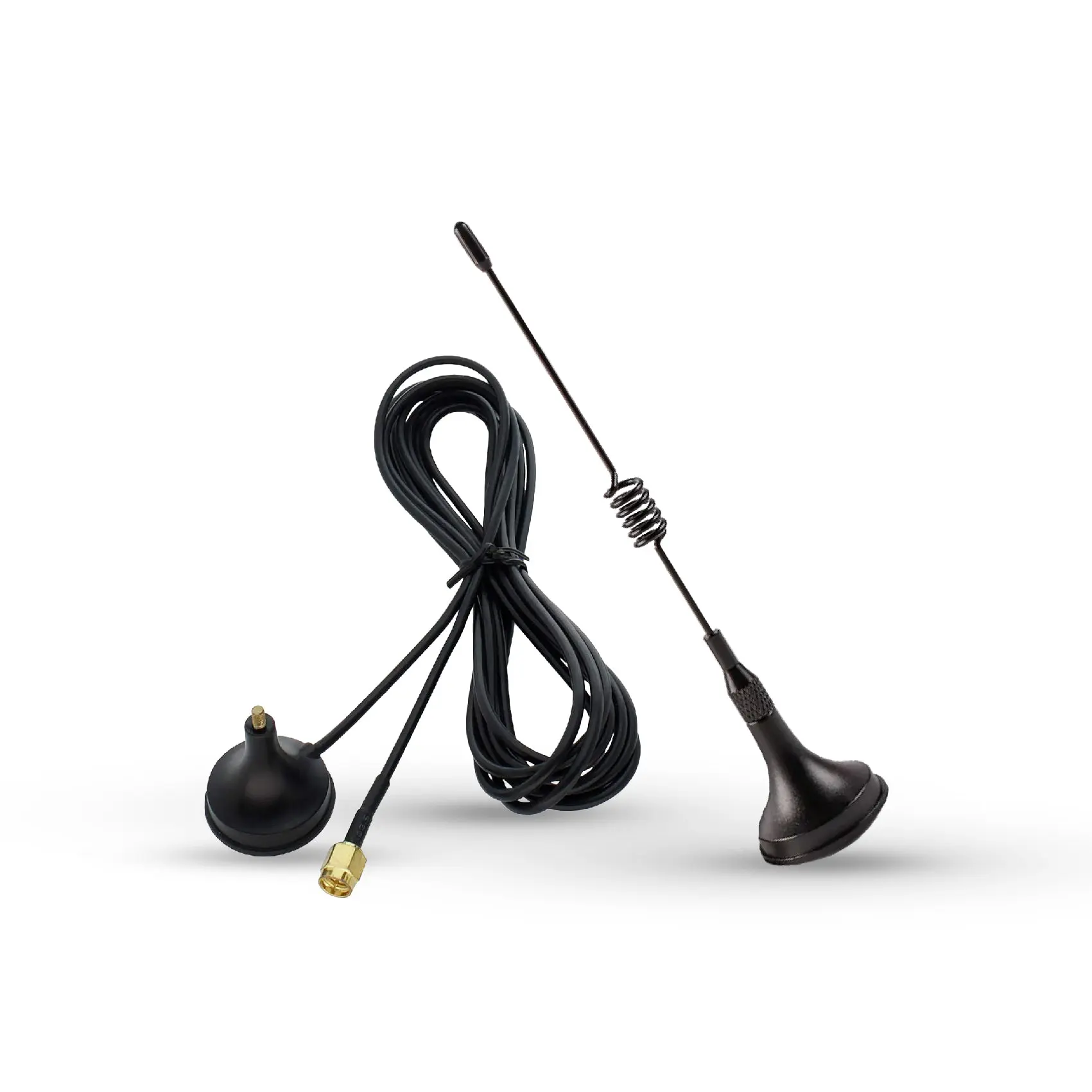 Shopcorp GSM Omni Directional Spring Antenna, SMA Male, 3 ft - 3G 4G LTE Bands, 12 dBi Gain, 698-960/1710-2700 MHz
