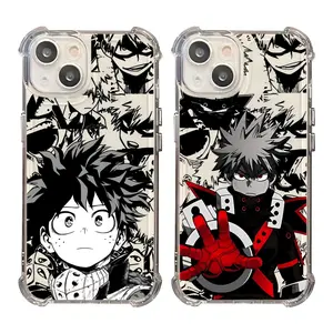 Hot Anime Midoriya Izuku Bakugou Katsuki My Hero Academia Transparent Phone Cases For iPhone 17 16 15 14 13 12 11 Promax Pro Max Plus Air TPU Shockproof Protective Cover Best Gifts of Christmas Halloween Birthday Valentine