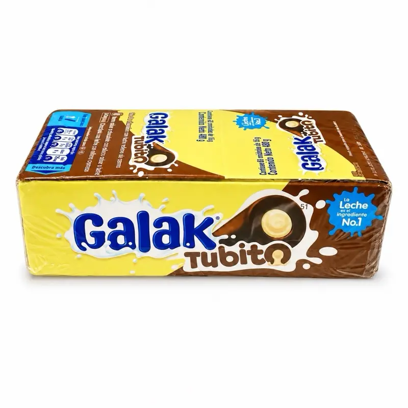 Galak Tubito 30 Count Box | White Chocolate Filled with Milk Cream | 30 Units x 16g | 480g
