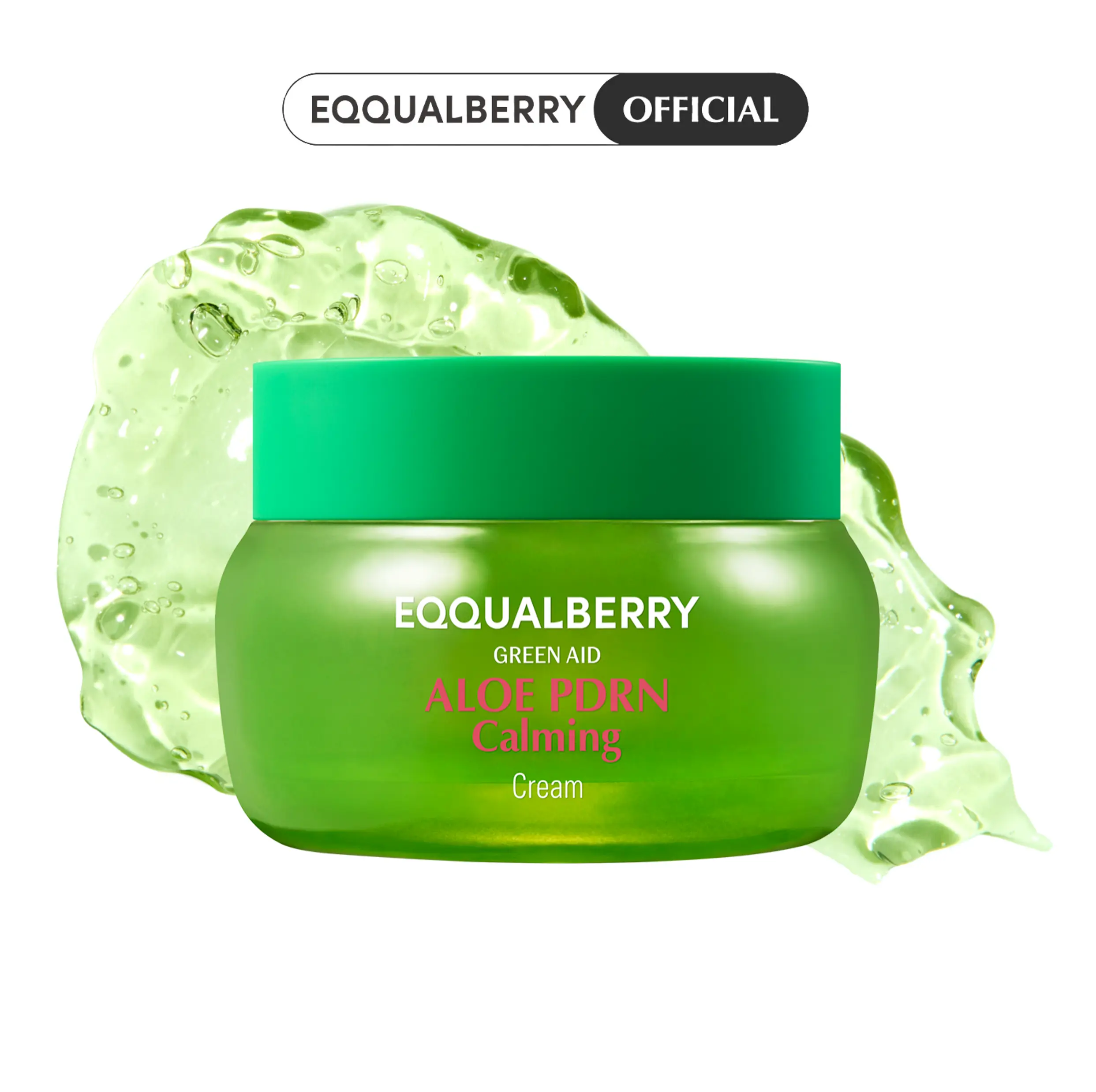 EQQUALBERRY ALOE PDRN Calming Cream - Vegan PDRN & Aloe Water + 5-Cica | Cooling Gel Facial Cream for Oily Acne-Prone Skin, Fungal Acne Safe , Post-Sun Care, Sun Damage Repair |1.69 fl.oz /50ml