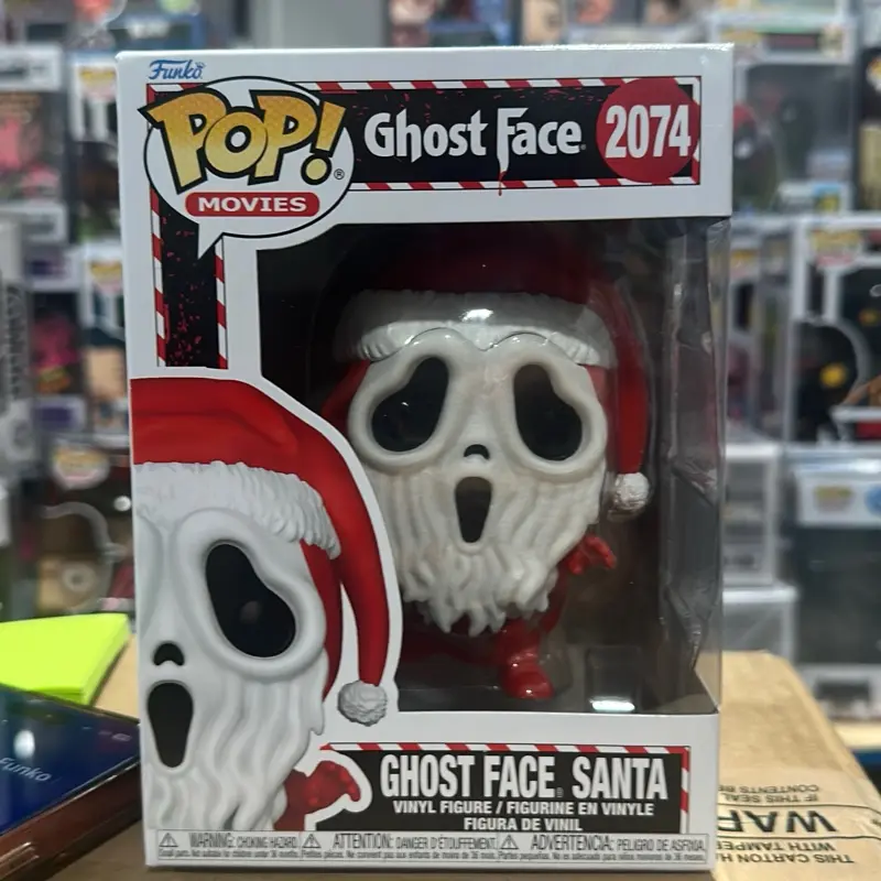 Funko 2074 Ghost Face Santa Vinyl Figure, Collectible Entertainment Figurine, Display