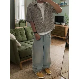 (Ultimate discount offer) Men's Casual Plaid Short Sleeve Shirt, Summer(Sheets)