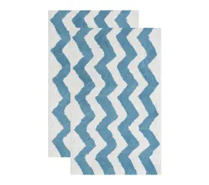 SAFAVIEH Chevron Tufted 1'-9" X 2'-10" Bath Mat (Set of 2)