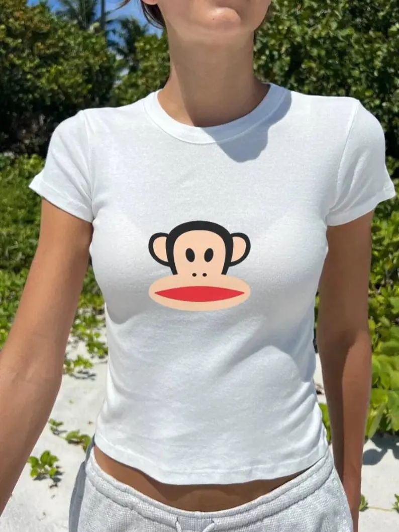 Paul Frank Baby Tee  Y2K Cotton Graphic Shirt