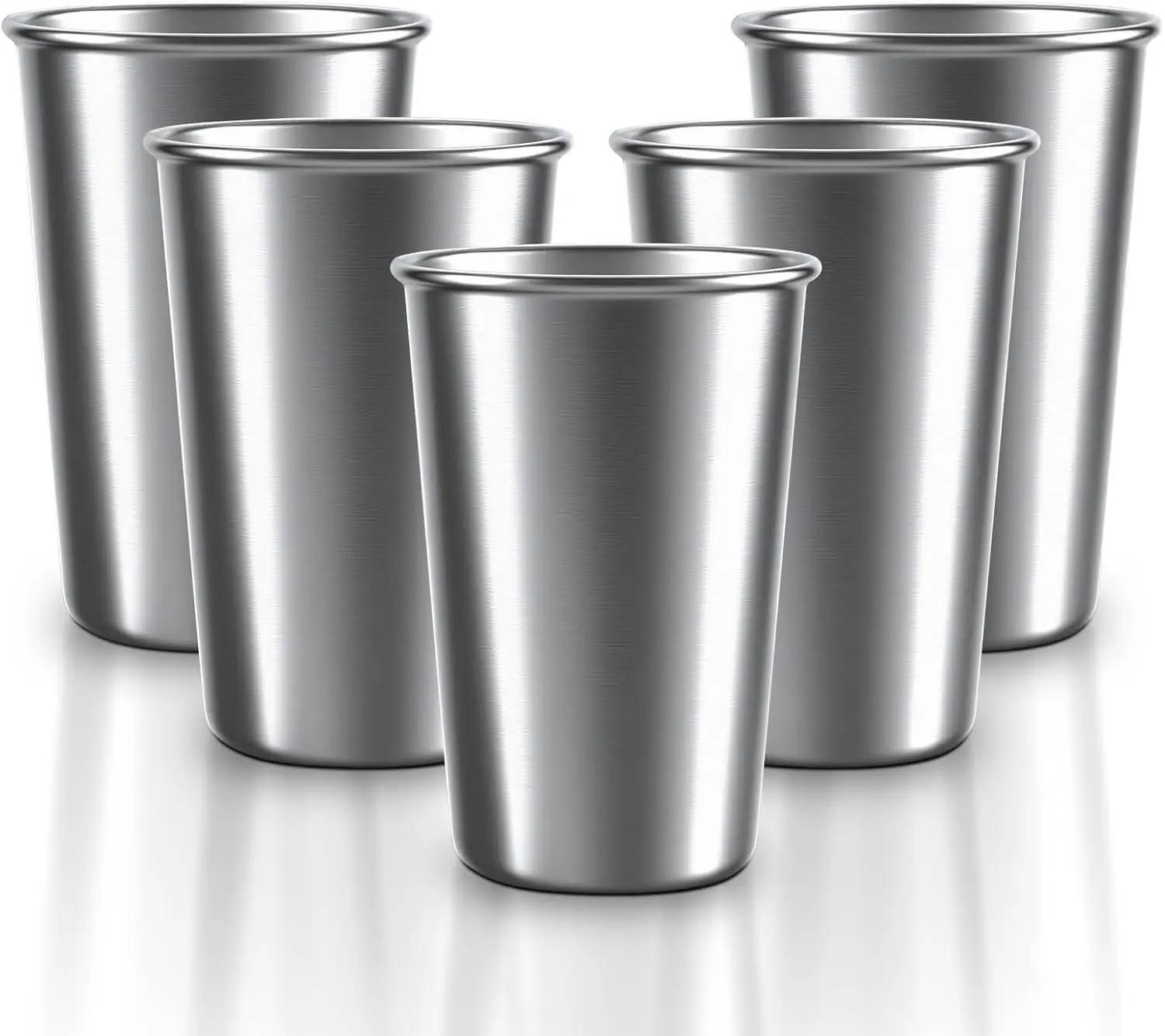 5 Pack 10 oz Stainless Steel Cups for ,'s Pint Cups, Stackable Metal Cups for  & Outdoor Activities,   Unbreakable  Metal Drinking Glasses
