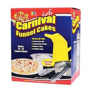 Fun Pack Foods - Carnival Funnel Cakes Deluxe Kit - Includes (2) Original Funnel Bakeware Metal