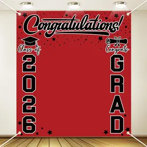 1 Set of Large-Scale Graduation Ceremony Backdrops for the Class of 2026, Graduation Party Decorations, Photography Backdrops, High School and College Party Decorations