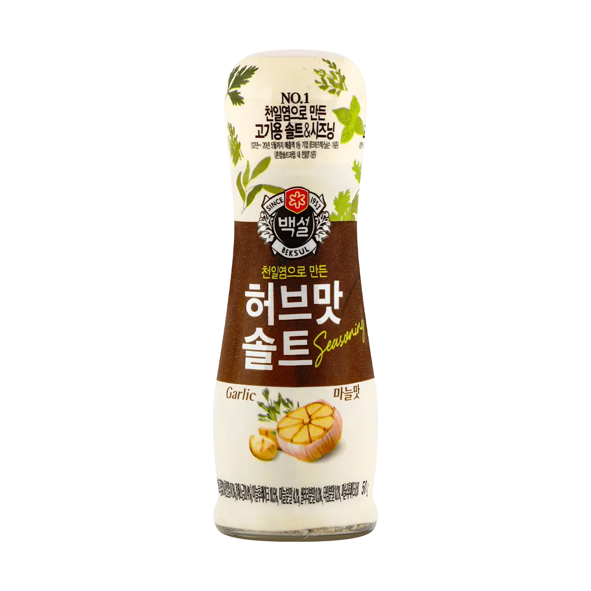 CHEILJEDANG Korean Herb Salt Garlic Flavor - Versatile Seasoning for Salads, Stir-fries & Dips (50g)