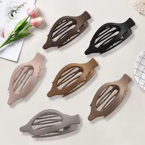 French Concord Hair Clips - 6Pcs Side Slide Volume Clips for Women Girls, Strong Hold No Slip Grip, Thick or Thin Hair (Matte Finish, L:4.6 IN, W:1.97IN)