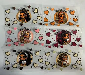 Chicana Zodiac 16oz Libby Wrap UVDTF for Decorative Home Decor