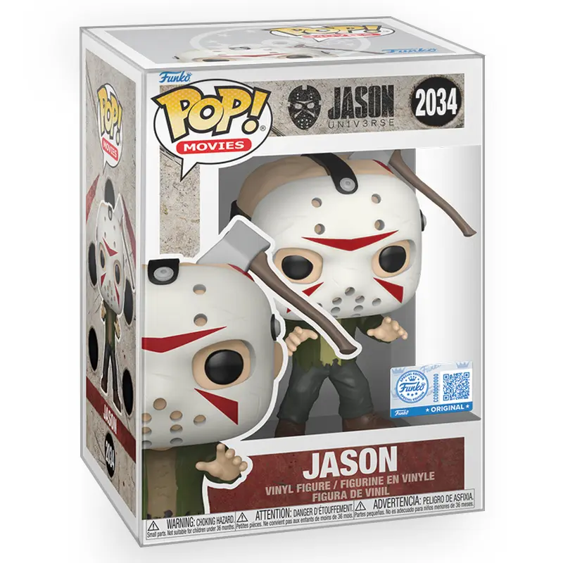 Funko POP Horror: Friday the 13th - Jason with Axe on Head Exclusive Vinyl Figure with Epic Collectibles Premium Box Protector Included